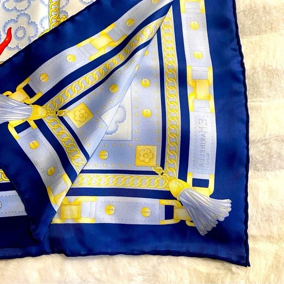NIB E.Marinella Napoli 100% Silk Scarf Made in Italy - Picture 9 of 11